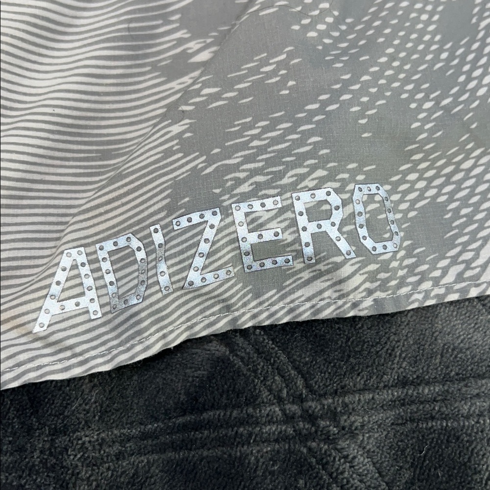 Adidas ADIZERO Gray Patterned Athletic Shorts - Picture 5 of 6